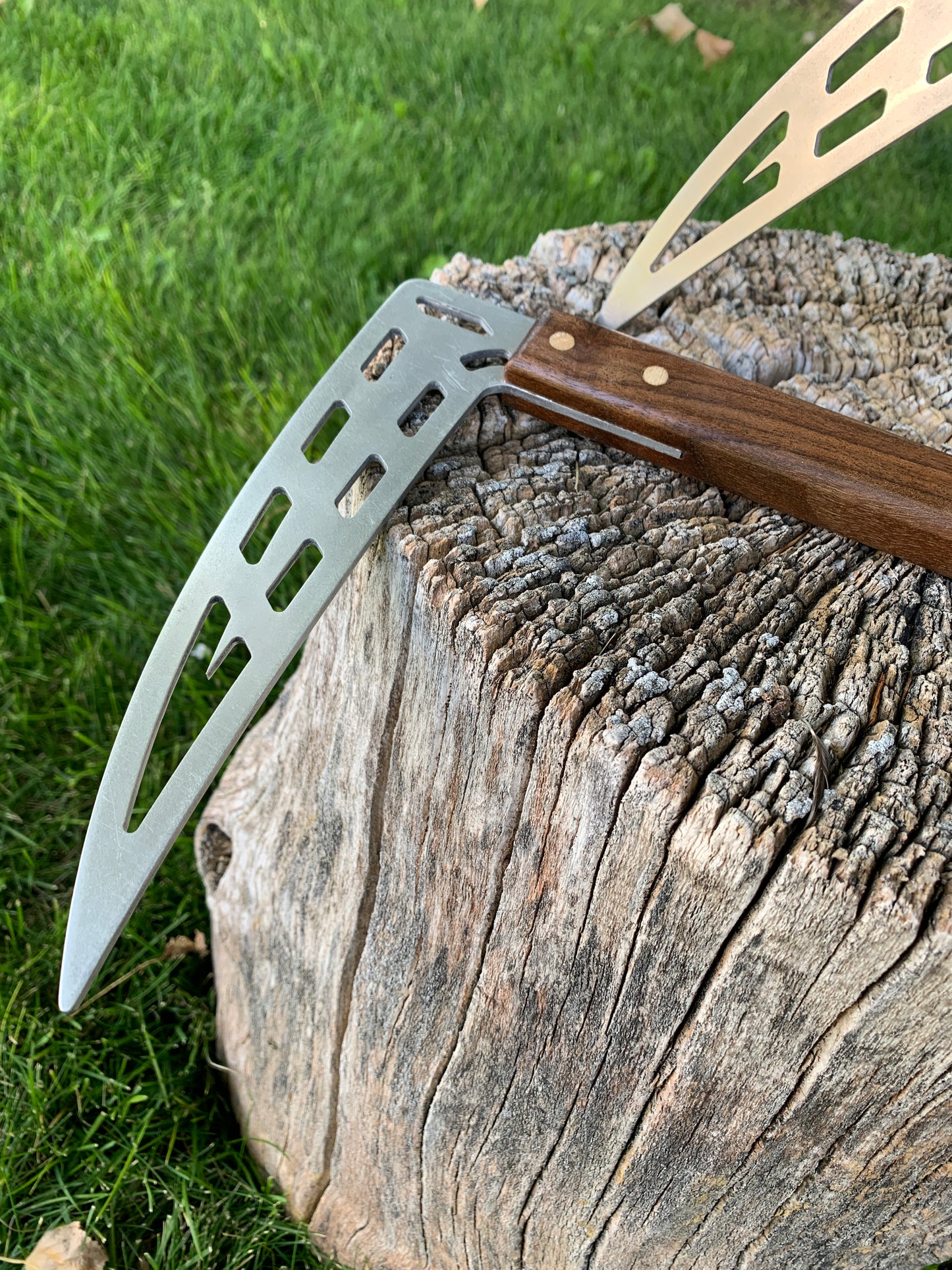 Aluminum and Walnut Training Kama