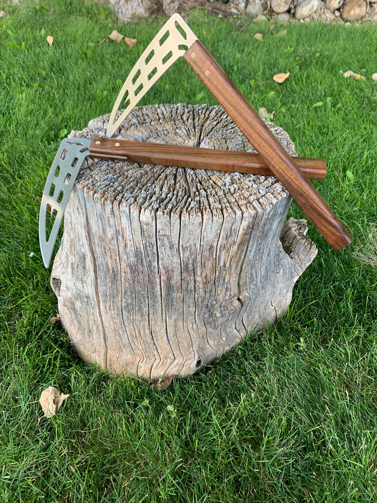 Aluminum and Walnut Training Kama