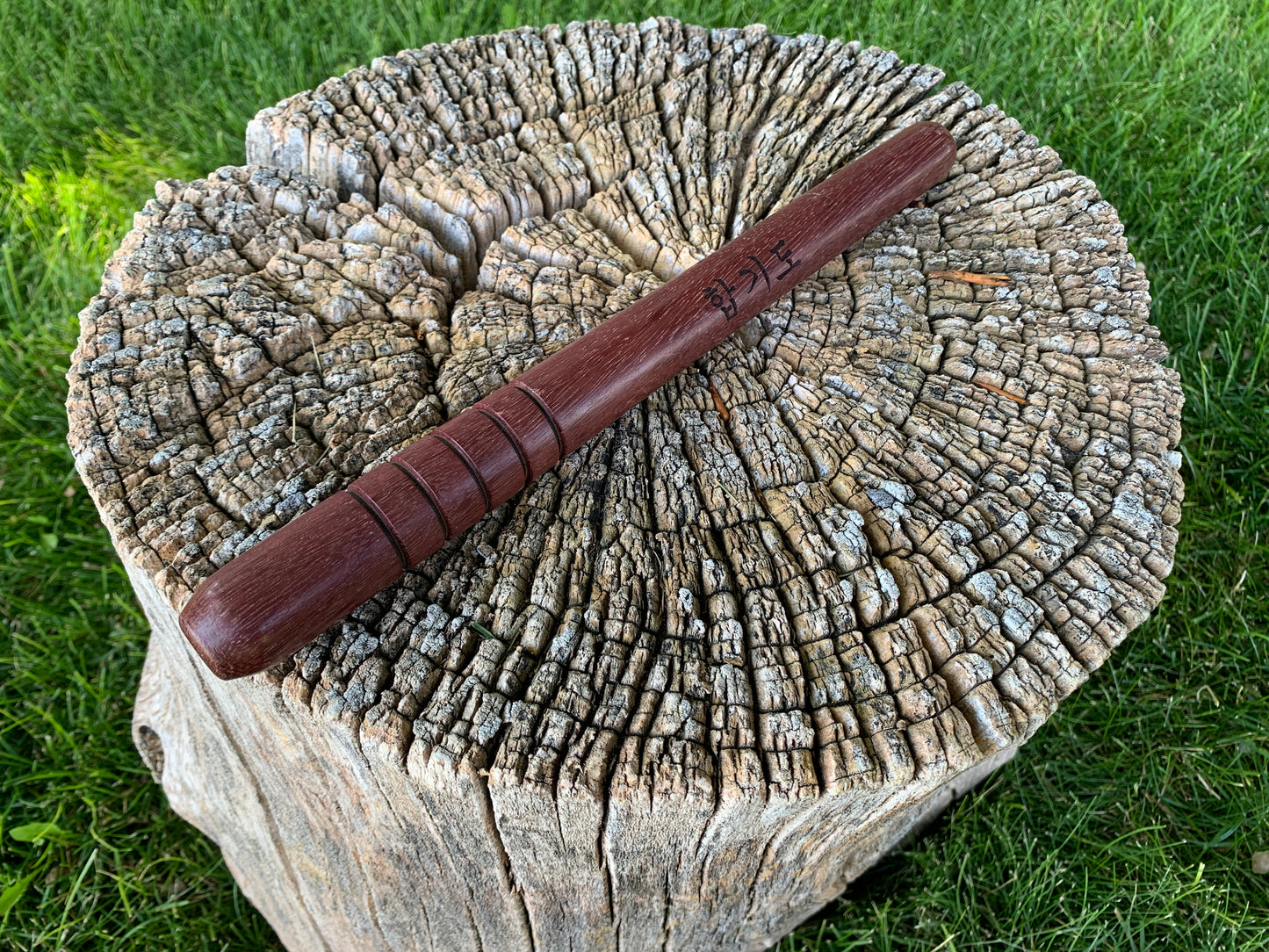 Purpleheart Tan-Bong - Hapkido Engraving