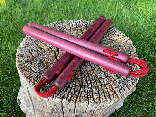 Purpleheart Paracord Nunchaku Set
