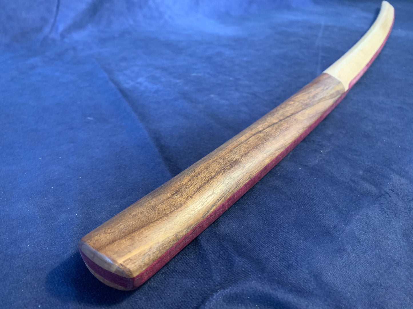 Laminated Bokken - Purple Heart, Walnut, & Hickory