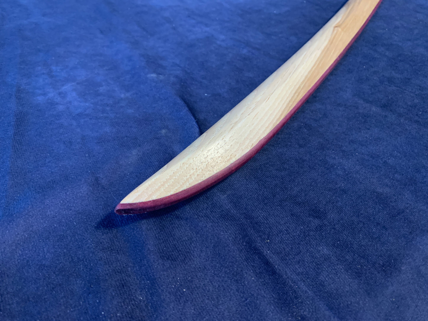 Laminated Wakizashi Bokken - Purple Heart, Walnut, & Hickory