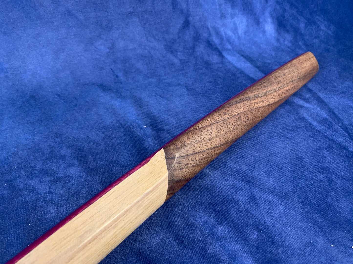 Laminated Wakizashi Bokken - Purple Heart, Walnut, & Hickory