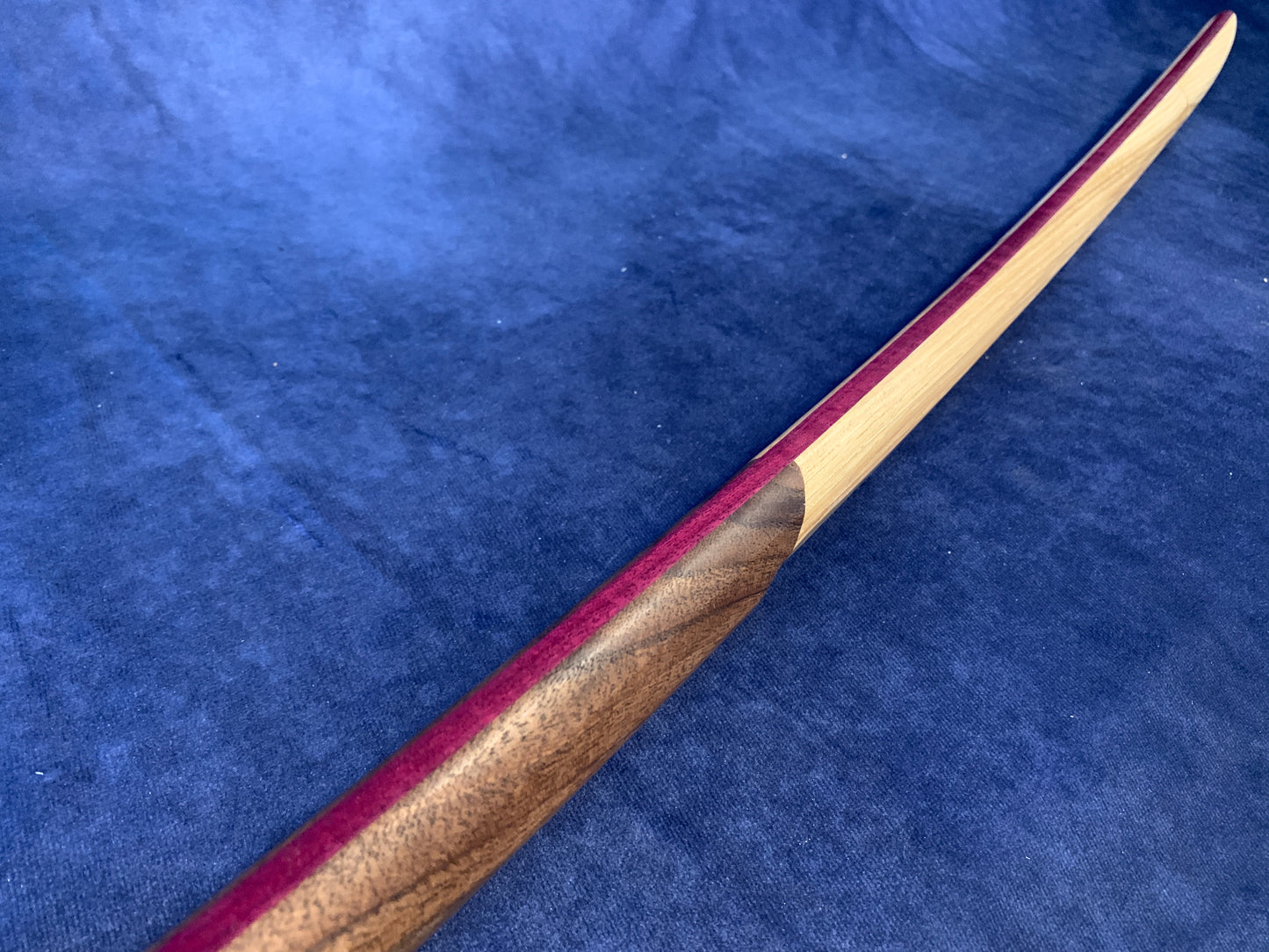 Laminated Wakizashi Bokken - Purple Heart, Walnut, & Hickory